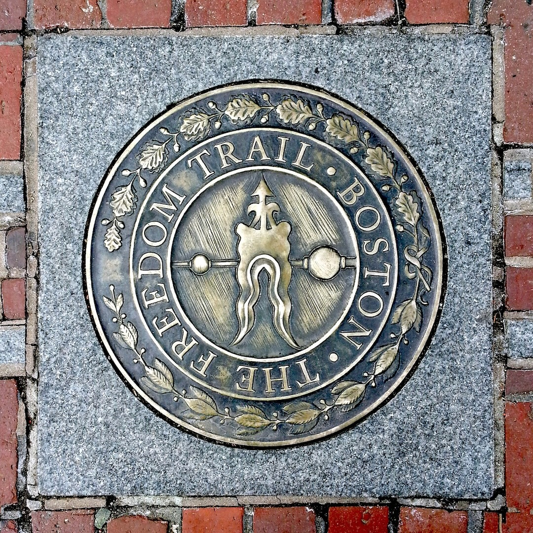 独立発祥の地とするボストンの看板。