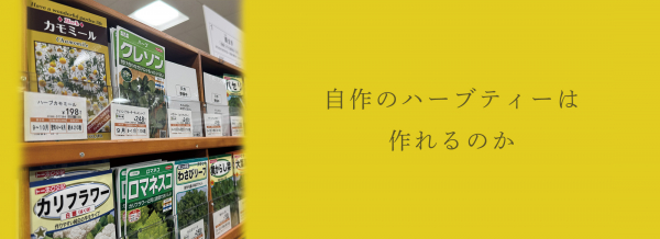 自作のハーブティーは作れるのか