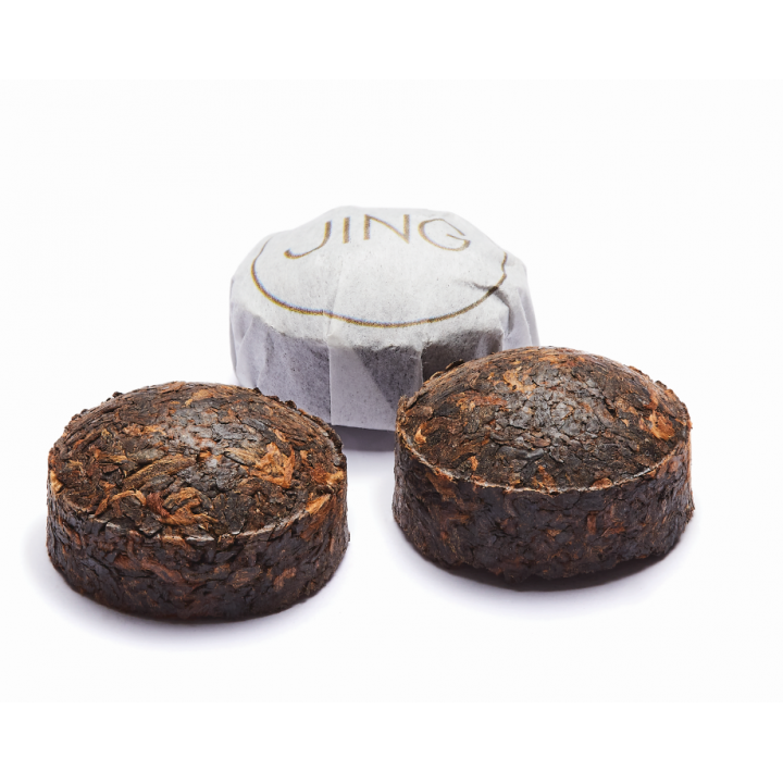 JING TEAプーアルミニケーキ 10個入り(約40g)