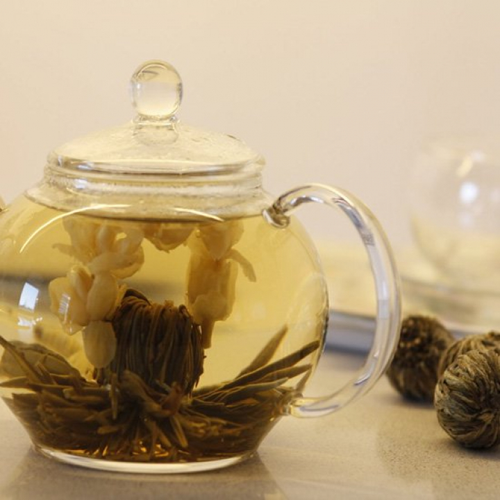 Flowering Tea/工芸茶 ジャスミンアーチ 4個入瓶